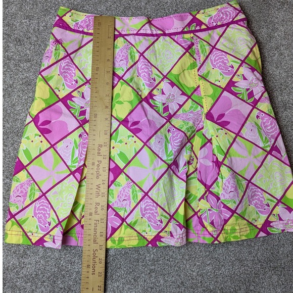 Lilly Pulitzer Skort Pleated Floral Print Colorful Parrot Summer Women's‎ 10 - Picture 3 of 7